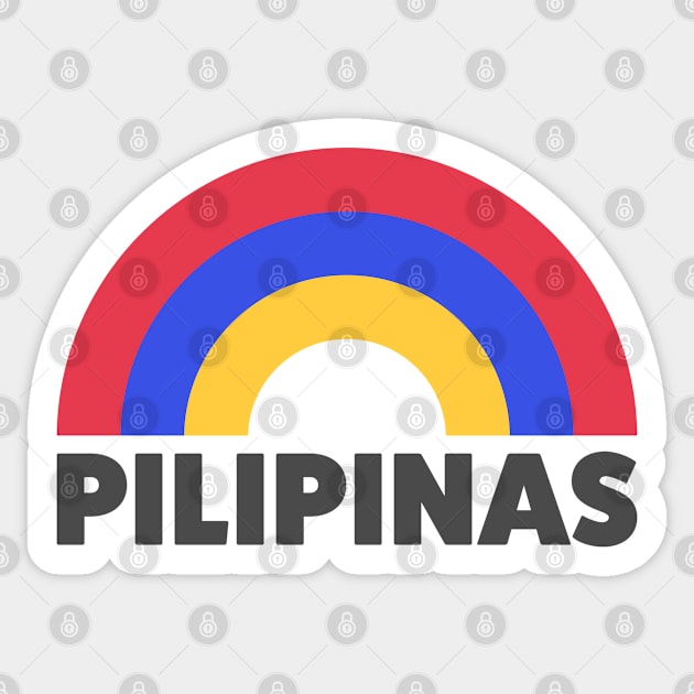 Pilipinas Retro Rainbow Flag Colors Sticker by modeoftravel